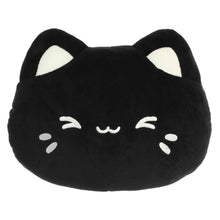 Load image into Gallery viewer, Black Sesame Meowchi Face Pillow 12"