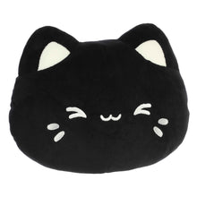Load image into Gallery viewer, Black Sesame Meowchi Face Pillow 12"