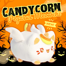 Load image into Gallery viewer, Candy Corn Pegasus Meowchi 7"