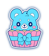 Blue Cupcake Aoikuma Vinyl Sticker