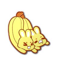 Load image into Gallery viewer, "Bunana" Bunnies Enamel Pin
