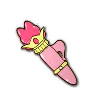 Load image into Gallery viewer, Meowchi Magic Pen Kofi Pin Club Enamel Pin
