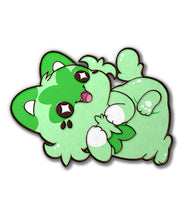 Load image into Gallery viewer, Leaf Meowchi Kofi Pin Club Enamel Pin
