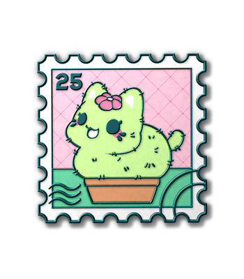 succulent enamel pin 