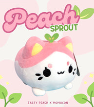 Load image into Gallery viewer, Peach Sprout Meowchi Plush 7&quot;
