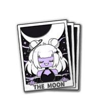 Load image into Gallery viewer, The Moon Tarot Card Kofi Pin Club Enamel Pin
