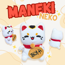 Load image into Gallery viewer, Maneki Neko Meowchi Plush 7&quot; Limited Edition
