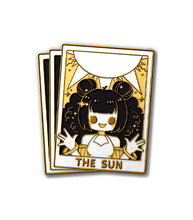 Load image into Gallery viewer, The Sun Tarot Card Kofi Pin Club Enamel Pin
