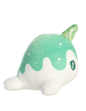 Load image into Gallery viewer, Crystal Emerald Nomwhal Plush 7&quot;
