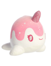 Load image into Gallery viewer, Crystal Rose Quartz Nomwhal Plush 7&quot;
