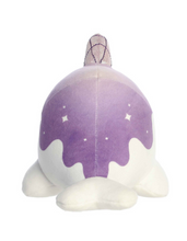 Load image into Gallery viewer, Crystal Amethyst Nomwhal Plush 7&quot;
