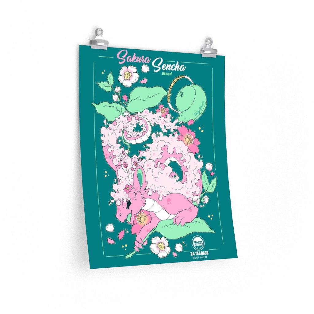 'Blooming Tea' Sakura Sencha Dragon Matte Poster