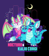 Load image into Gallery viewer, Kaiju Corgi &amp; Nocturii &#39;Monster&#39; Collab Tee - Fitted Purple
