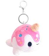 Mini Nomwhal Keychain Plush - Vanilla Berry