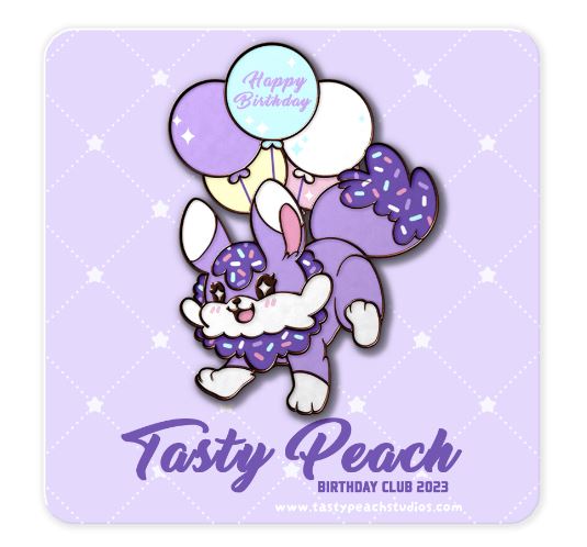 Confetti Cake Fox Pin - 2023 Birthday Club