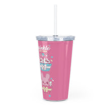 Load image into Gallery viewer, Sprinkle &#39;Cute Vibes&#39; Plastic Tumbler w/ Straw
