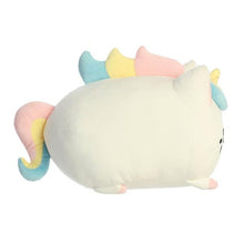Load image into Gallery viewer, giant kawaii cat plush with unicorn features
